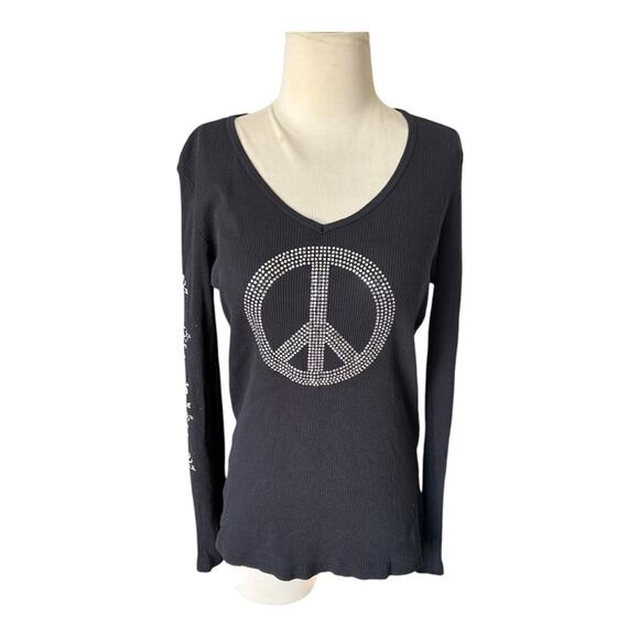 Sledge USA Y2K peace sign top Large - Picture 1 of 7